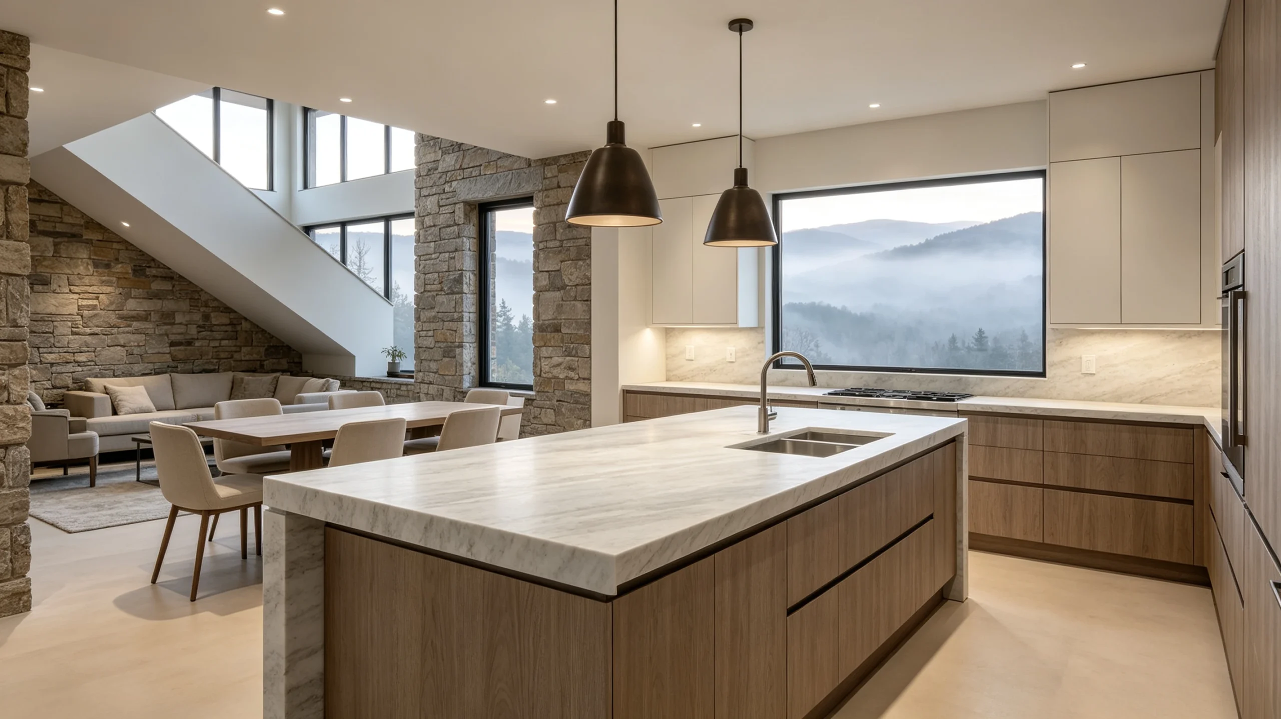 Acquerello Rq Marble Kitchen Island