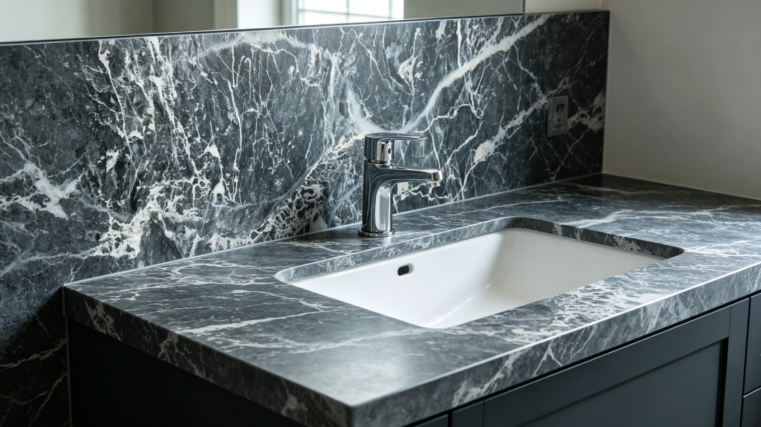 Afrodit Rq Marble Bathroom Backsplash
