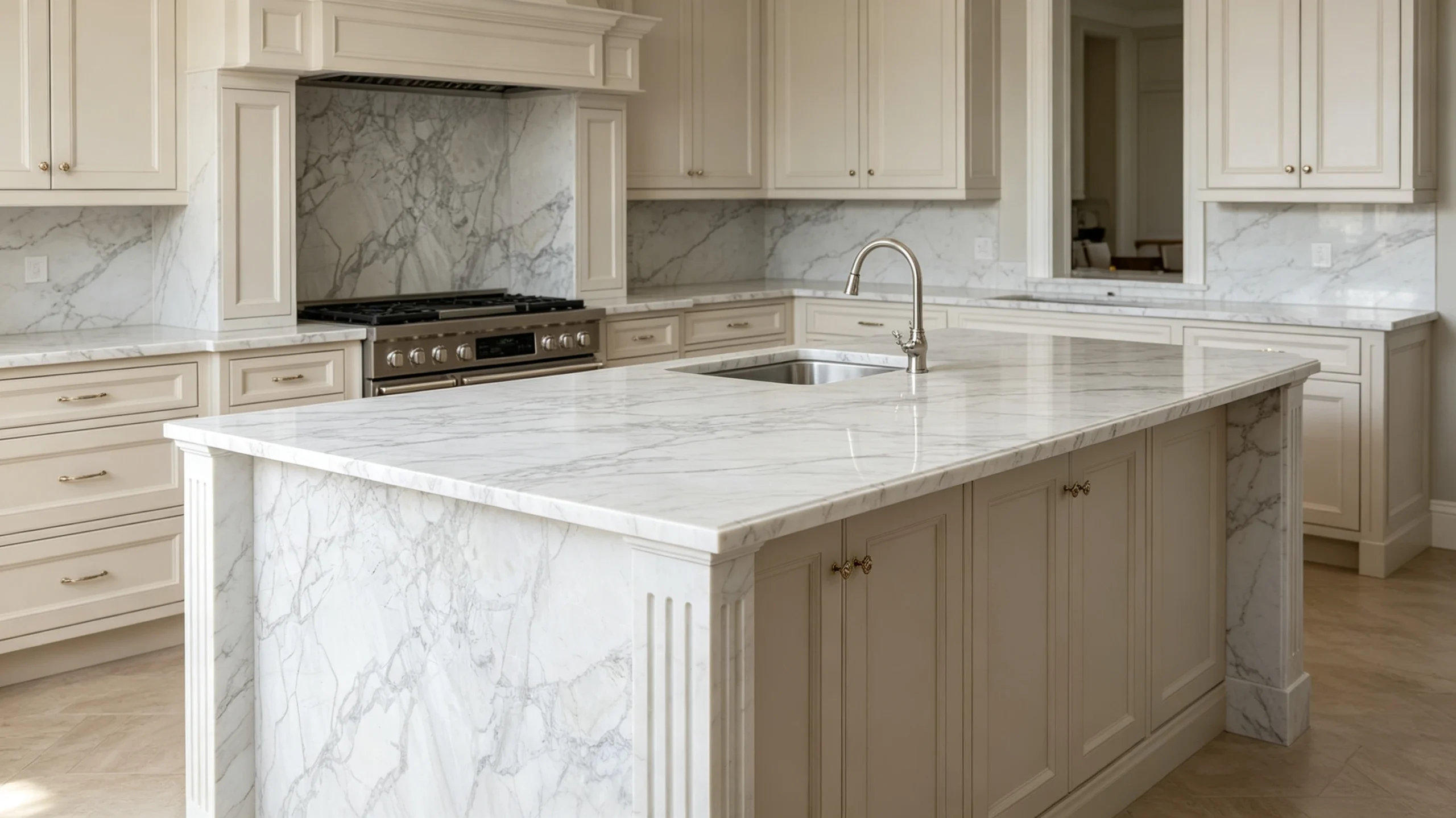 Alba Pietra Zucchi Stones Marble Kitchen Island