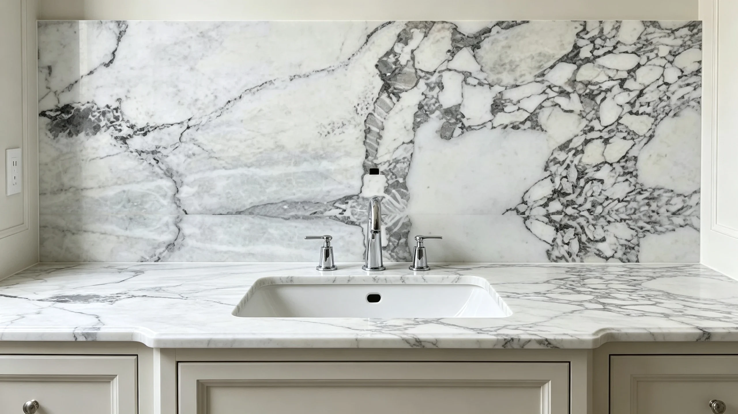 Arabescato Vagli Rq Marble Bathroom Backsplash