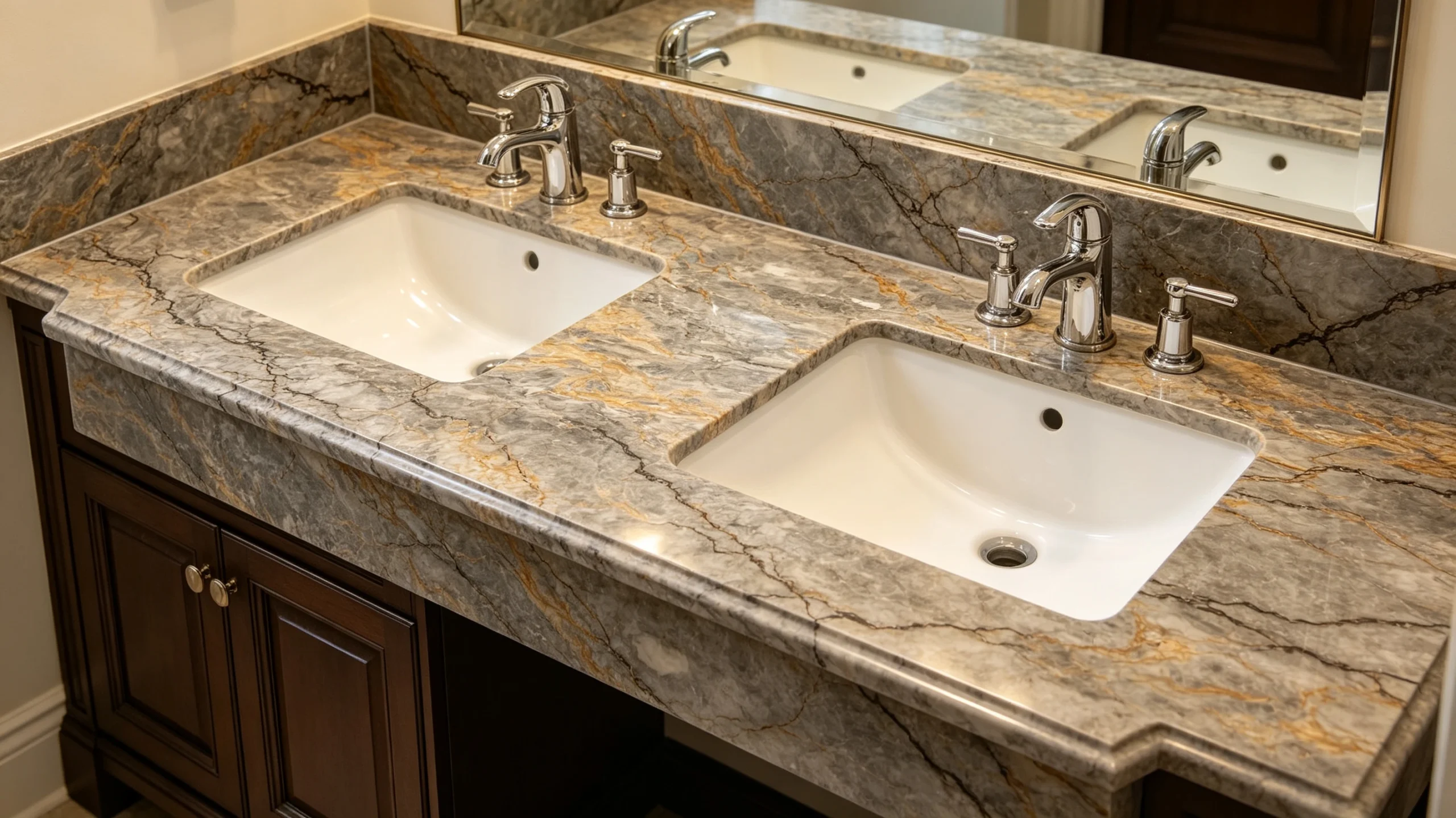 Arabescatus Oro Marble Bathroom Vanity