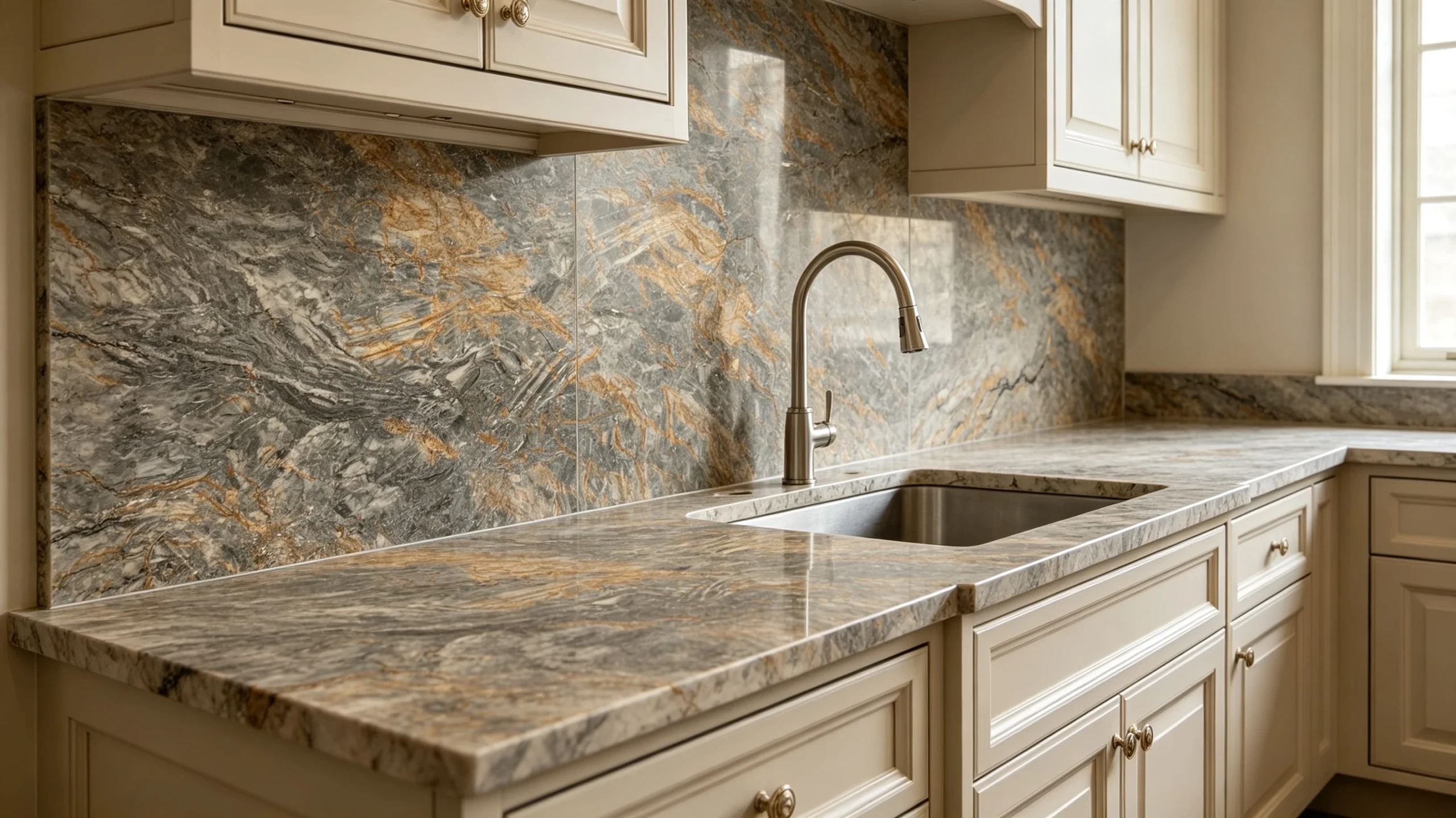 Arabescatus Oro Marble Kitchen Countertop