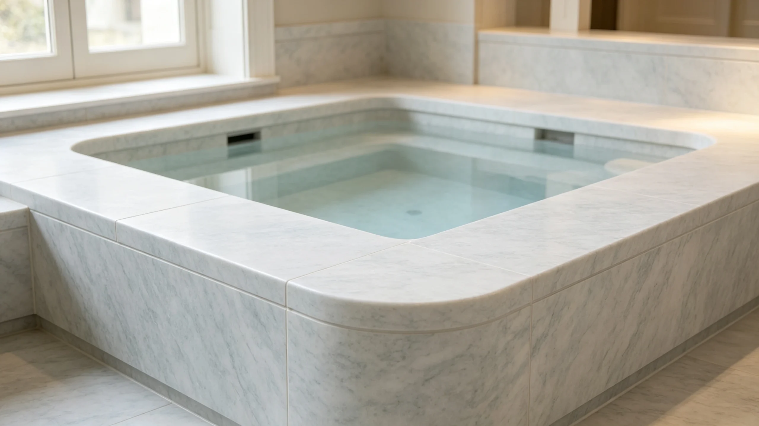 Bateig Azul Marble Hot-tub Surround