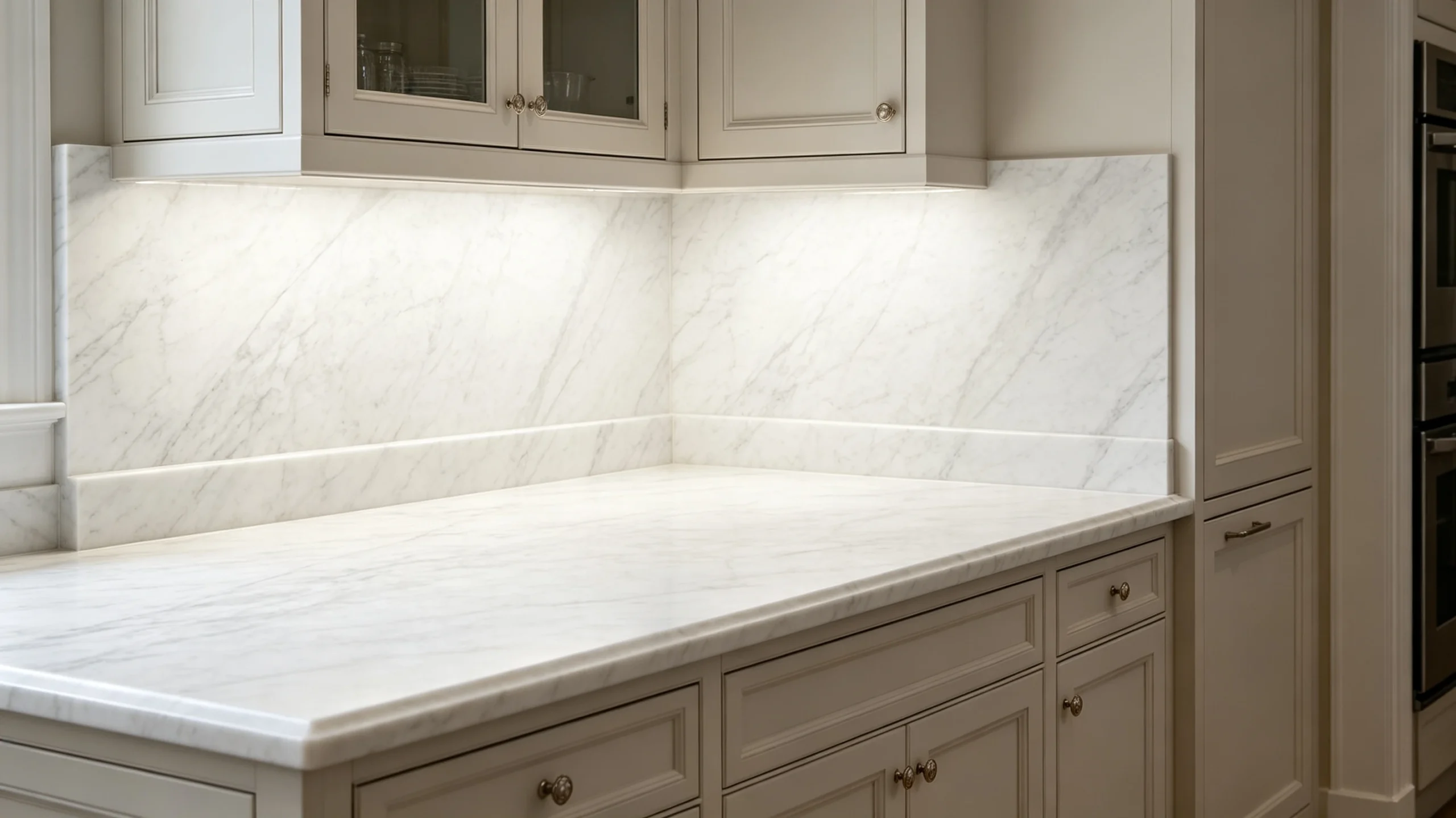 Bianco Altissimo Marble Butler Pantry