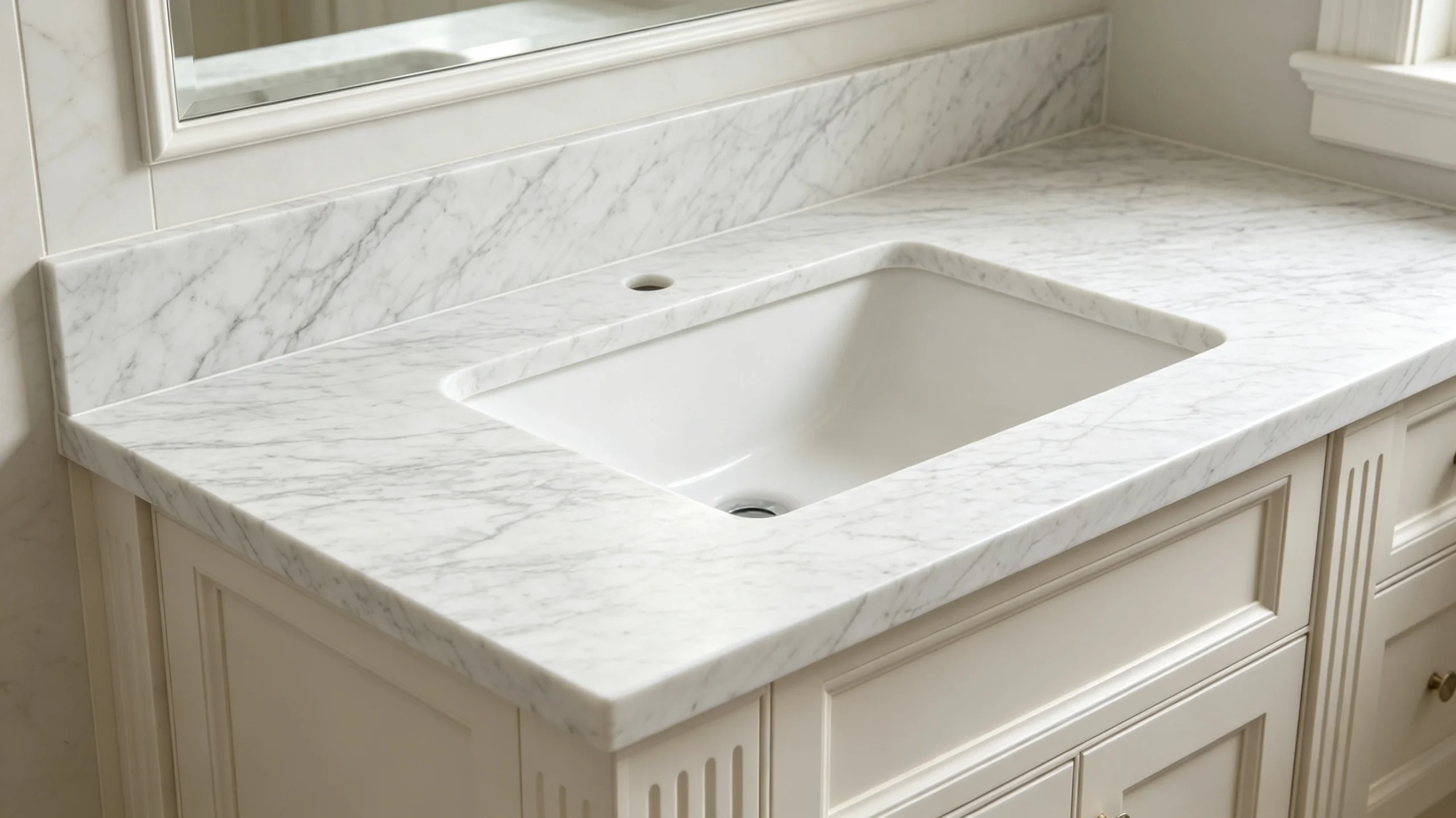 Bianco Goia Marble Wash Station