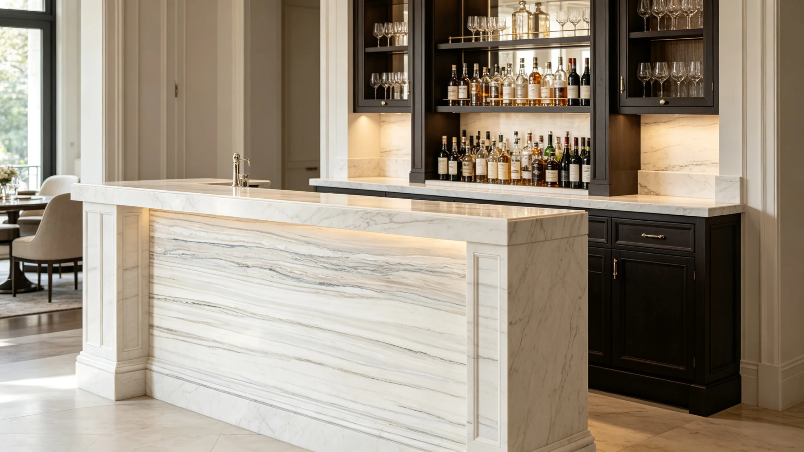 Bianco Ibiza Marble Bar