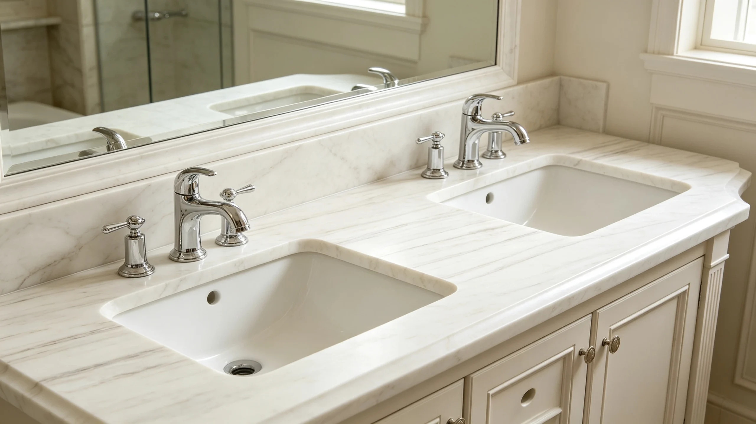 Bianco Ibiza Marble Bathroom Vanity