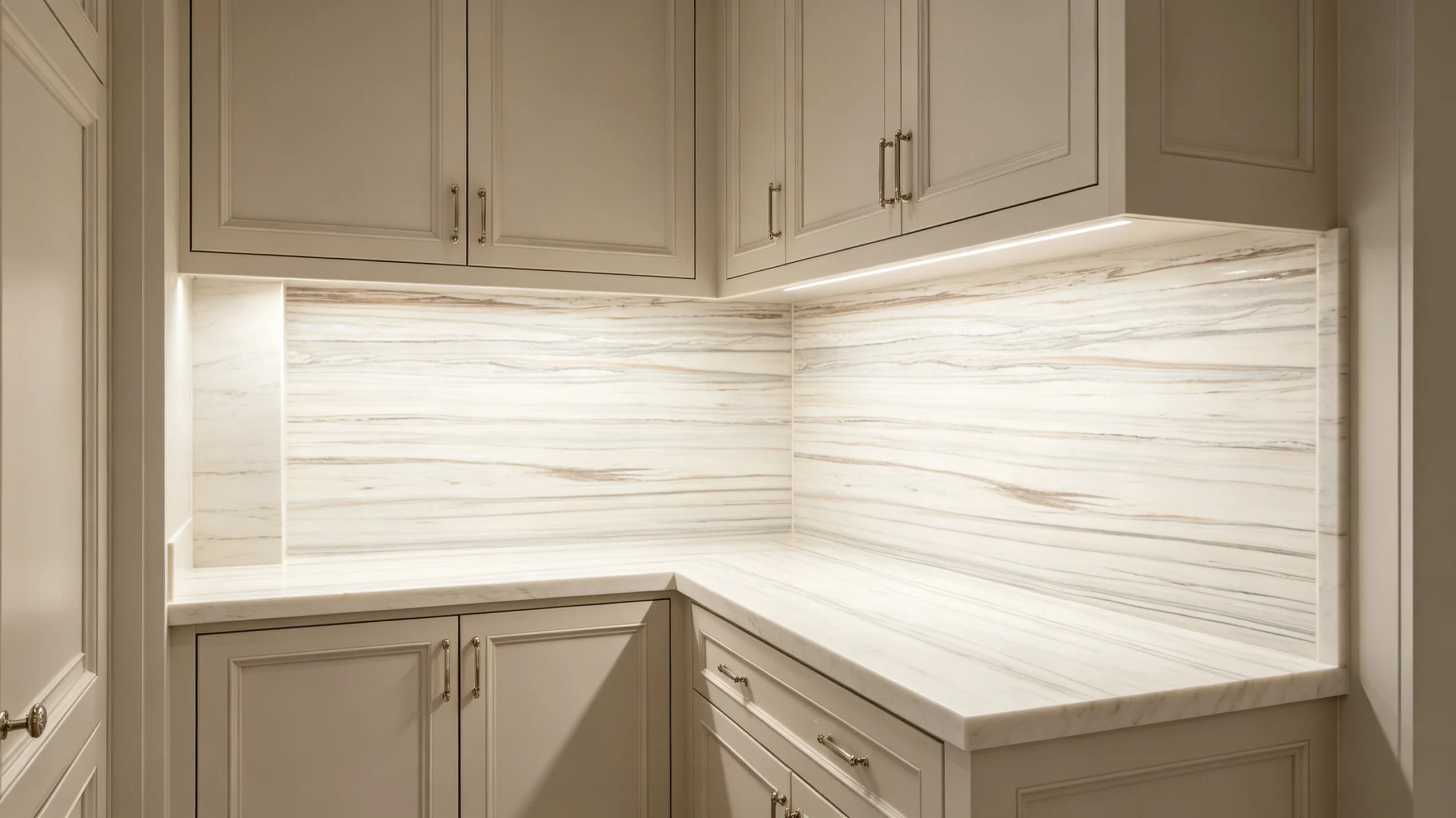 Bianco Ibiza Marble Butler Pantry