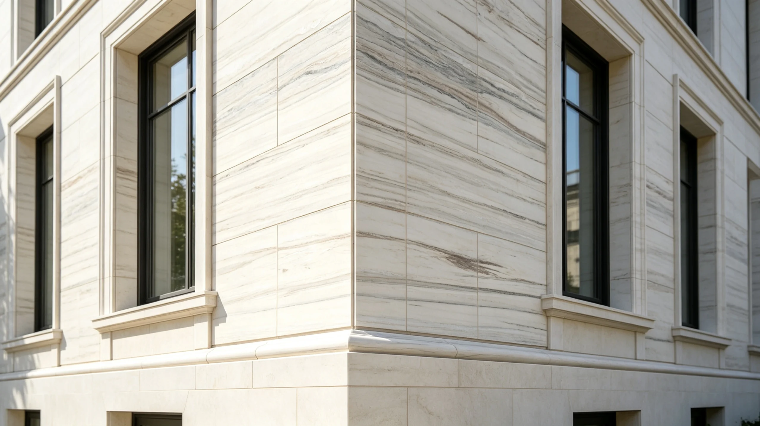 Bianco Ibiza Marble Exterior Elevation