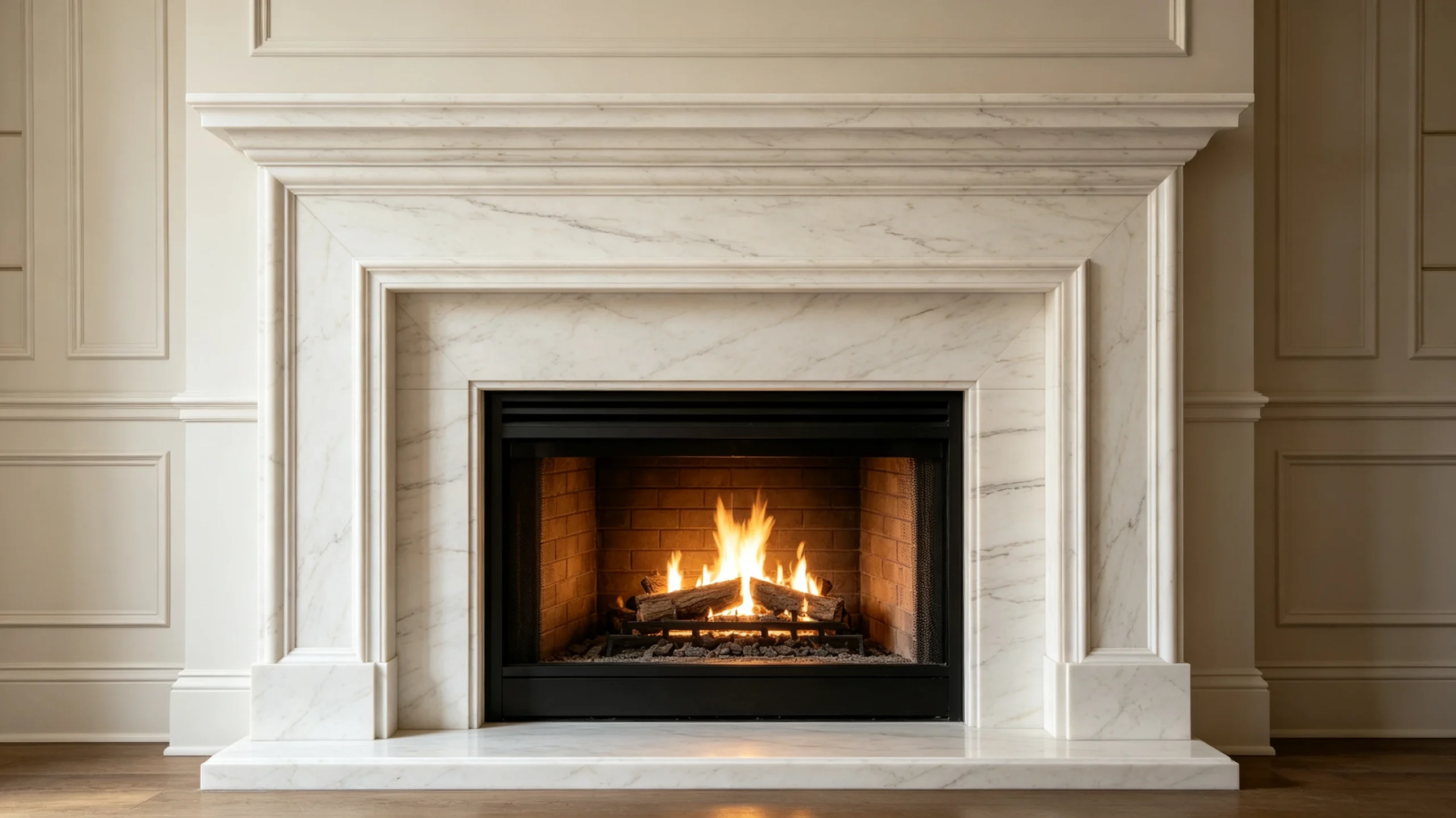 Bianco Ibiza Marble Fireplace Surround