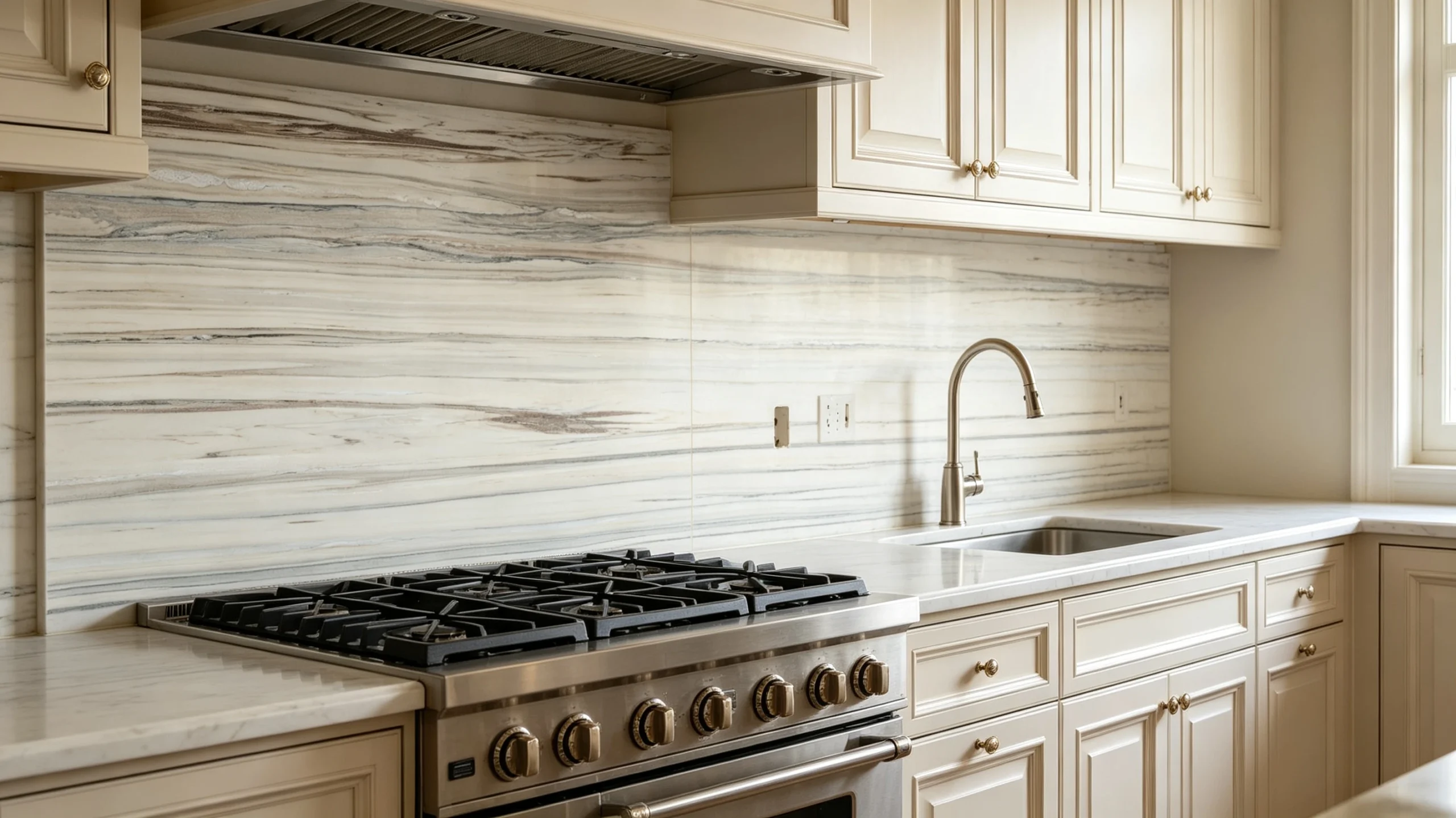 Bianco Ibiza Marble Kitchen Backsplash