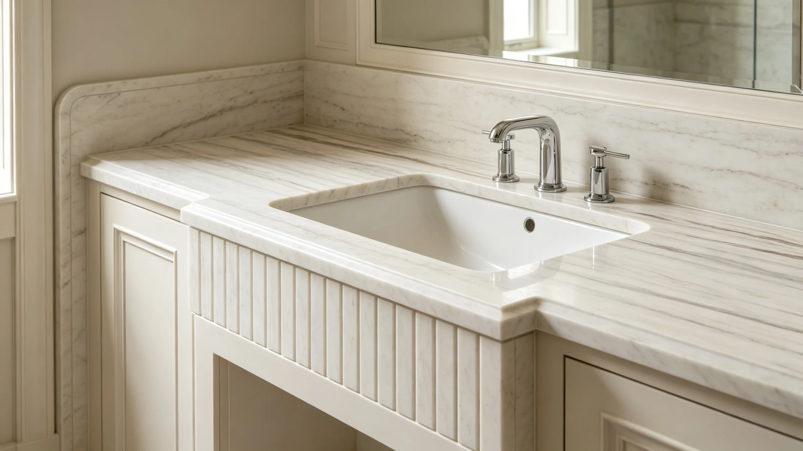 Bianco Ibiza Marble Wash Station