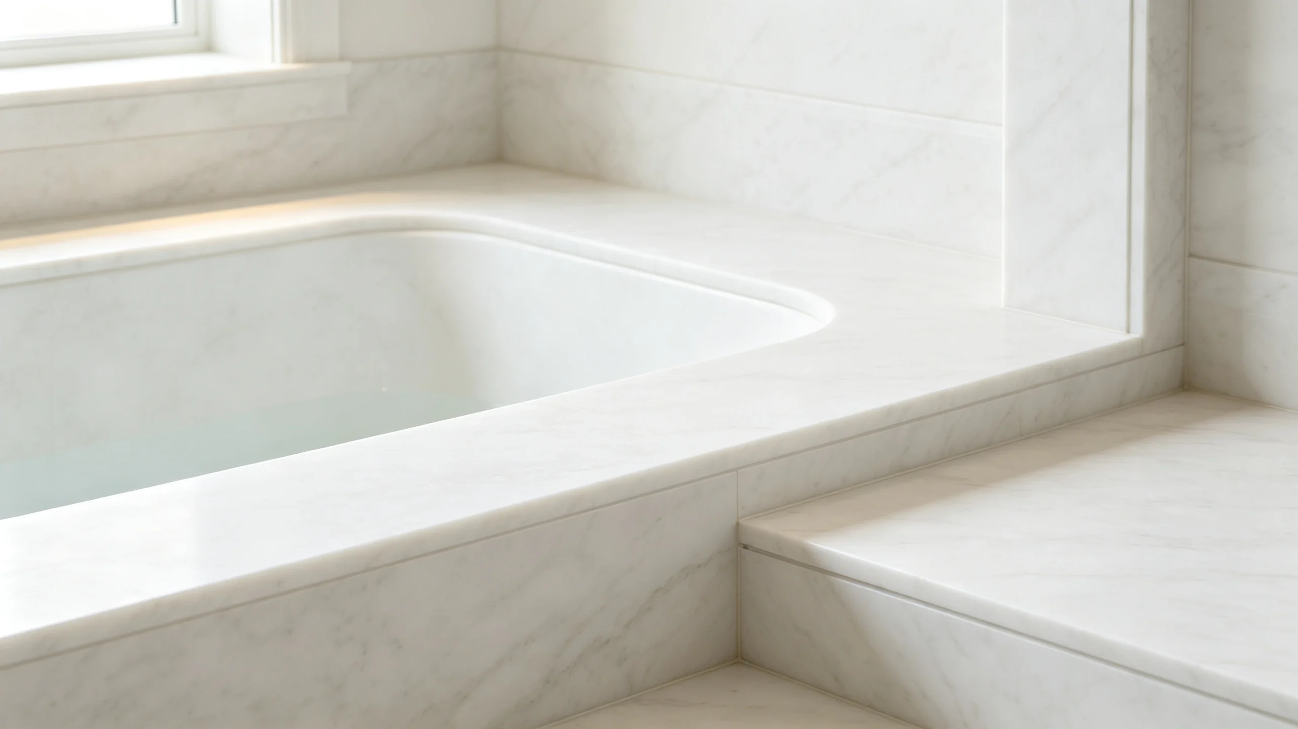Bianco Neve Marble Hot-tub Surround