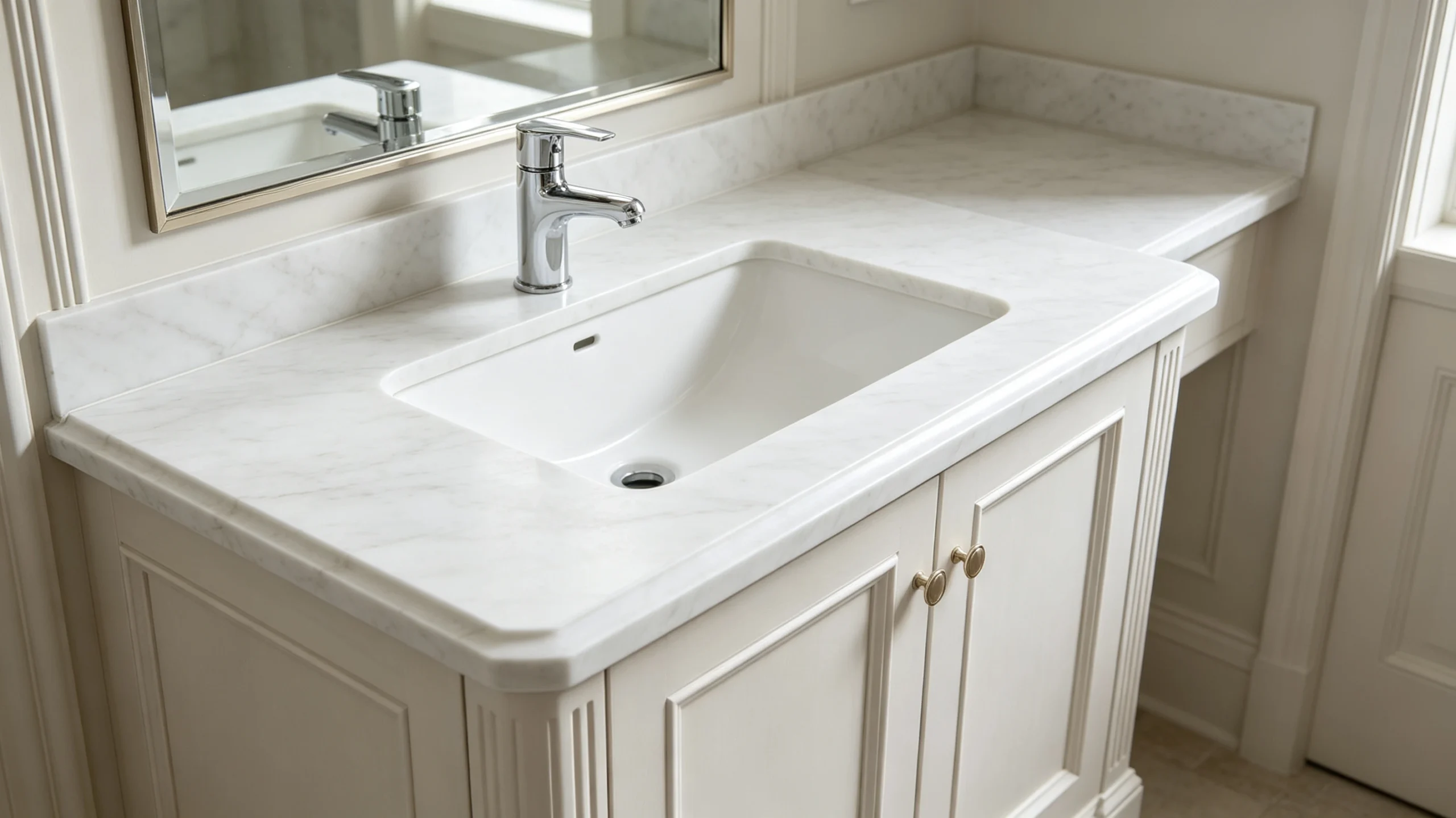 Bianco Neve Marble Wash Station