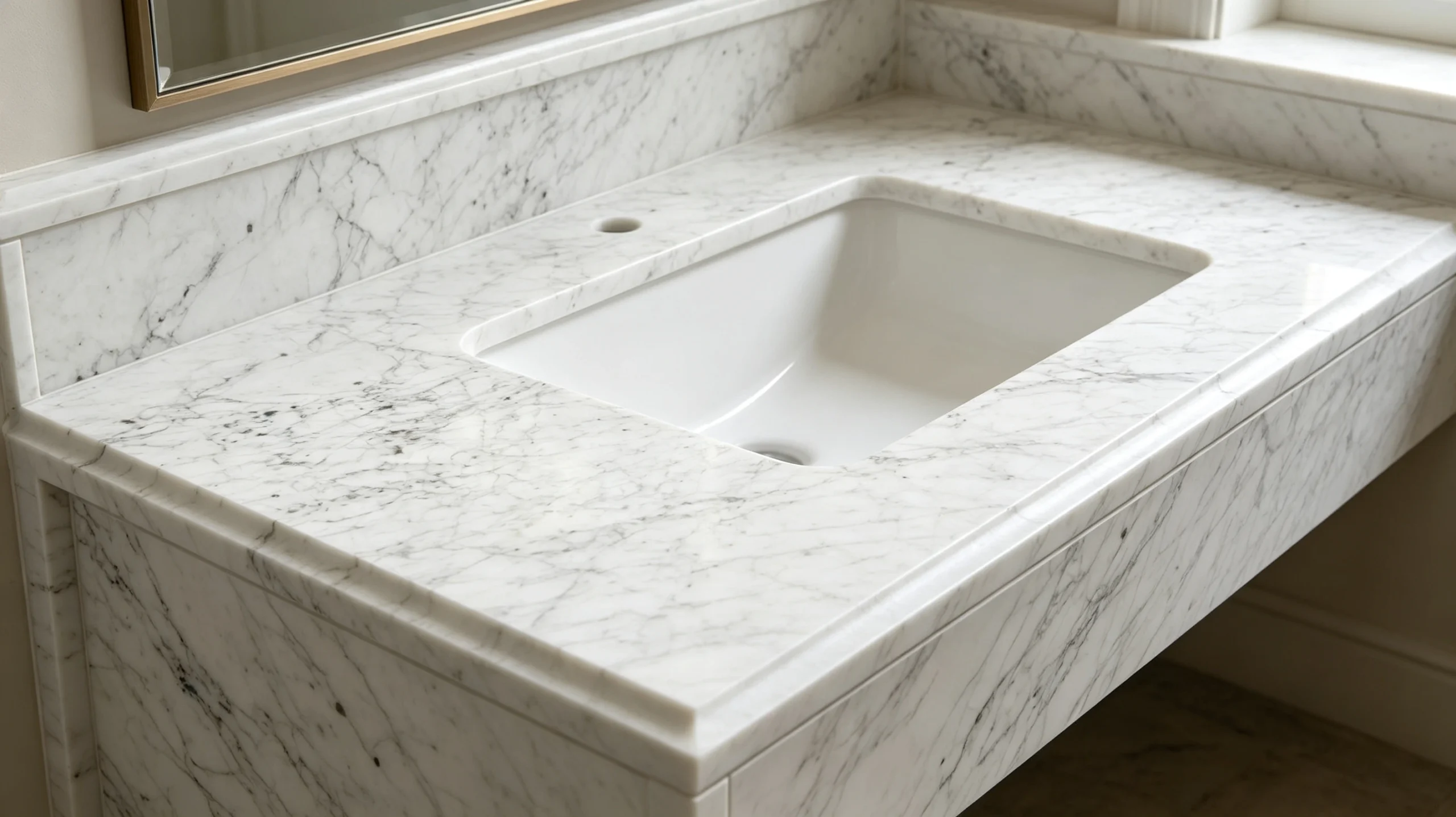 Bianco Venato Marble Wash Station