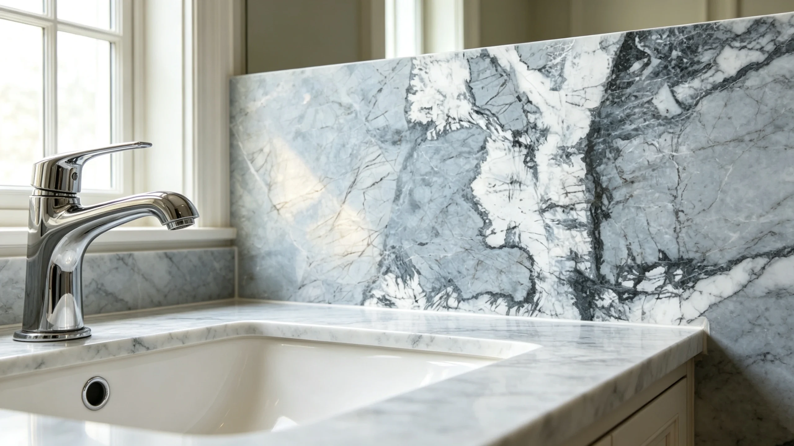 Blue Planet Extra Rq Marble Bathroom Backsplash