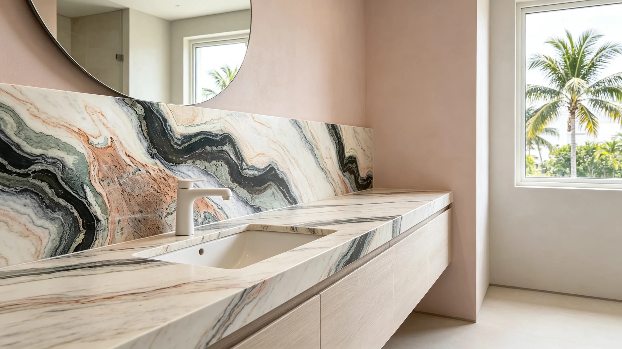 Botticelli Zucchi Stones Marble Bathroom Backsplash