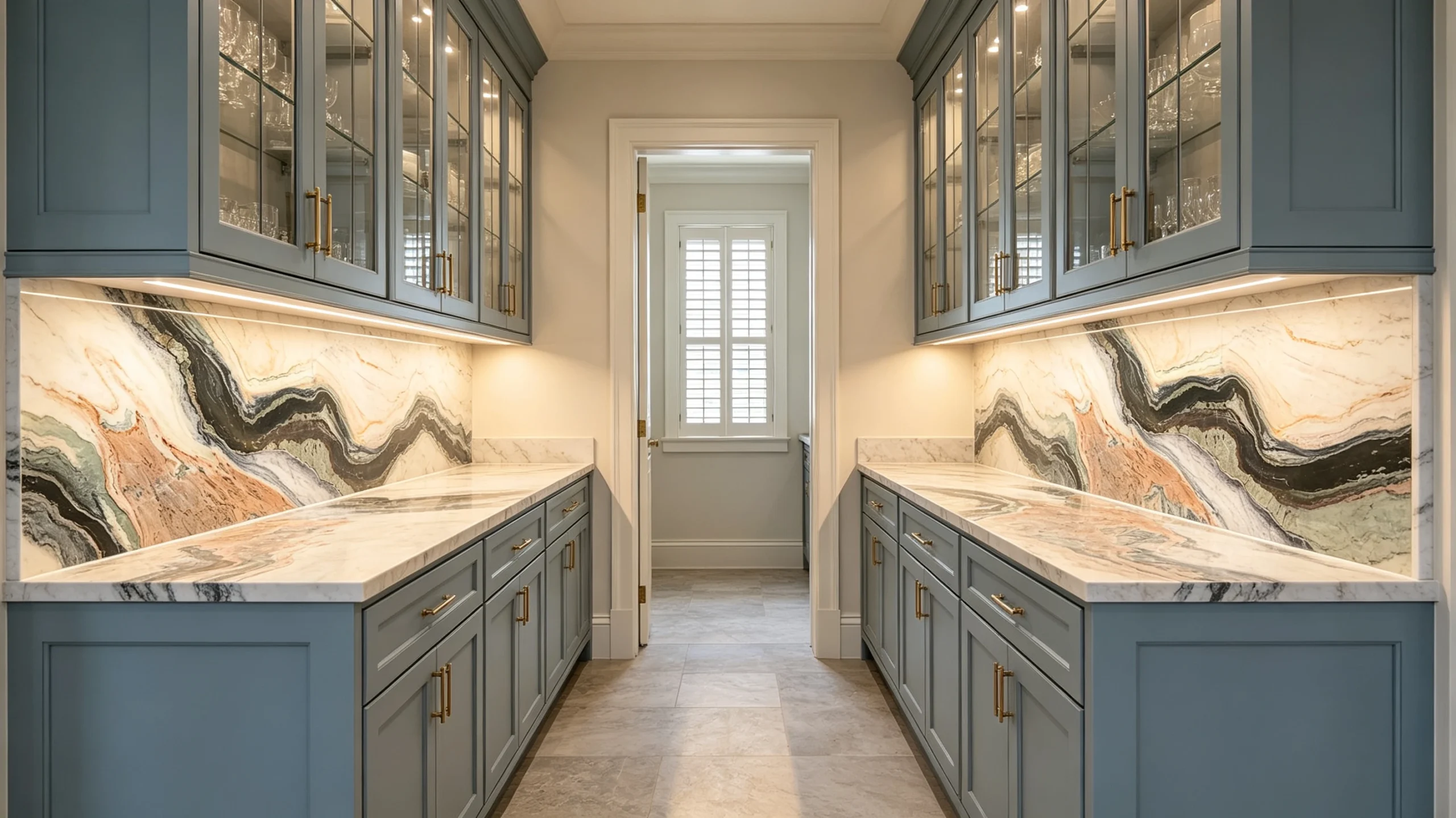 Botticelli Zucchi Stones Marble Butler Pantry
