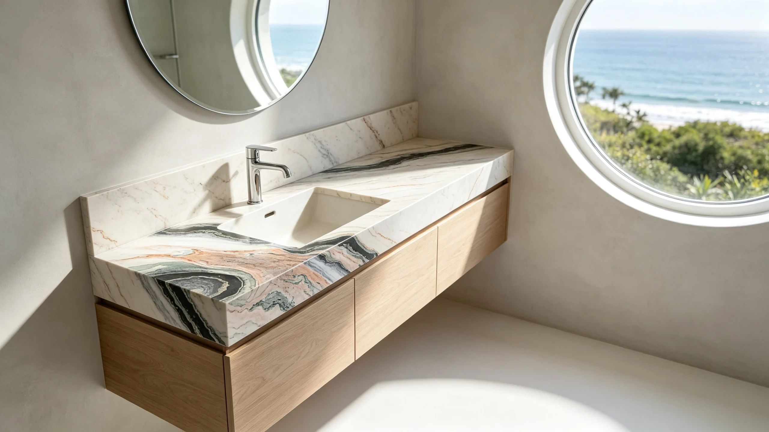 Botticelli Zucchi Stones Marble Wash Station