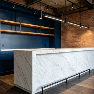 Brazilian Carrara Stone Basyx Marble Bar