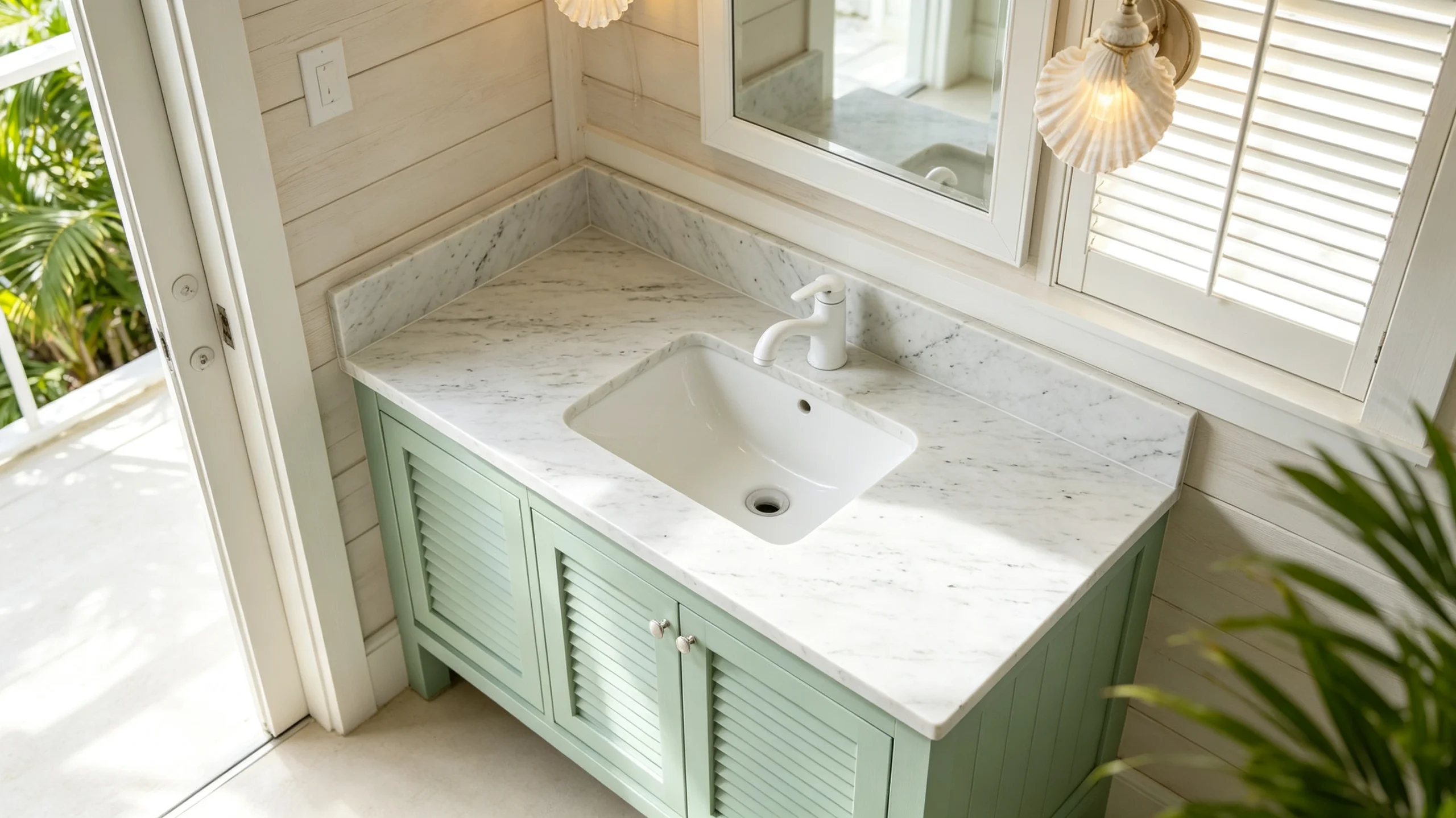 Brazilian Carrara Stone Basyx Marble Wash Station