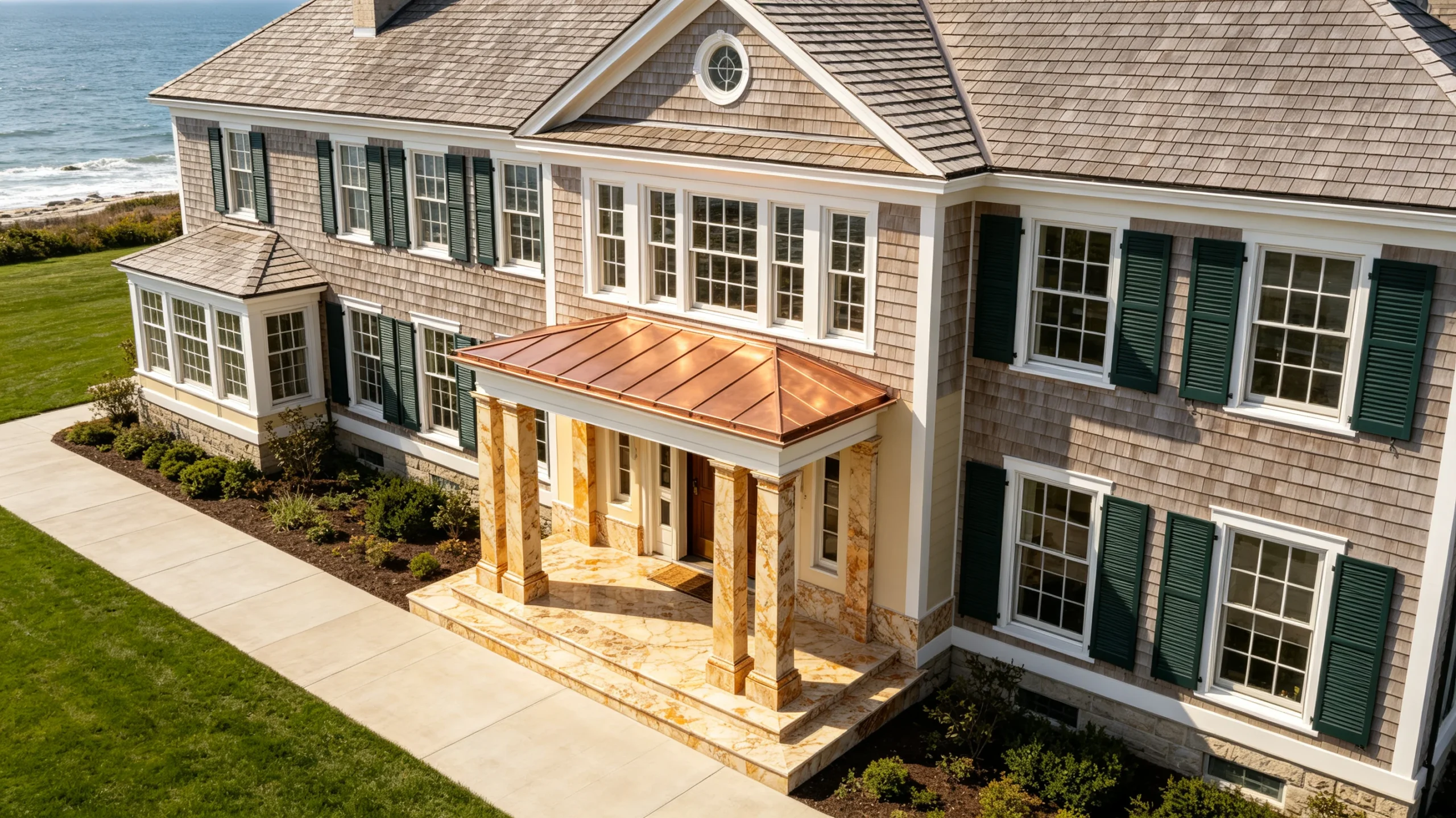 Breccia Oniciata Marble Exterior Elevation