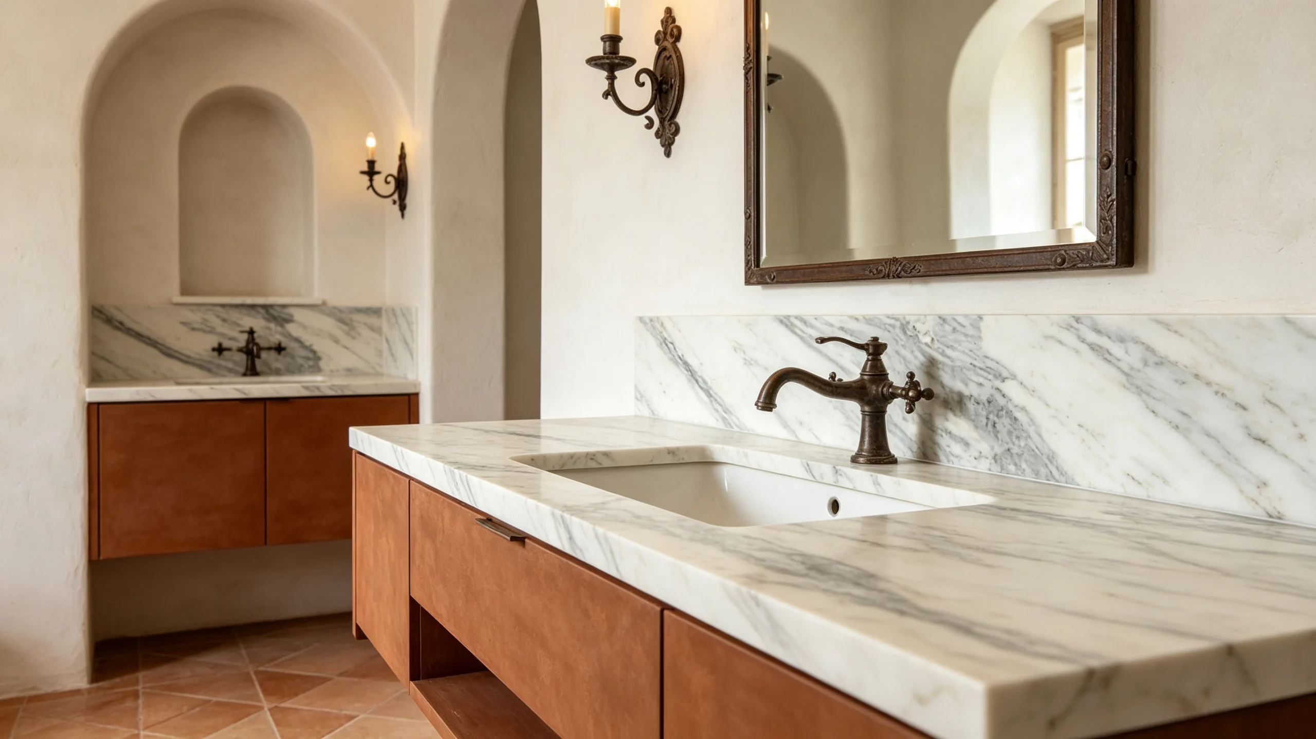 Calacatta Alabama Rq Marble Bathroom Backsplash