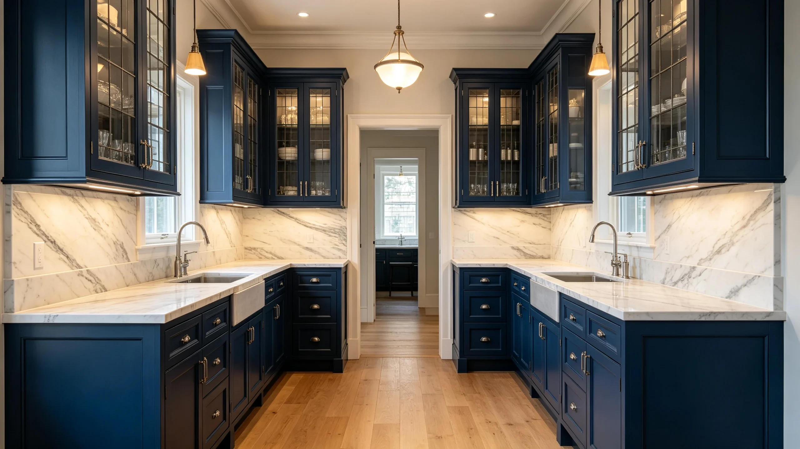 Calacatta Alabama Rq Marble Butler Pantry