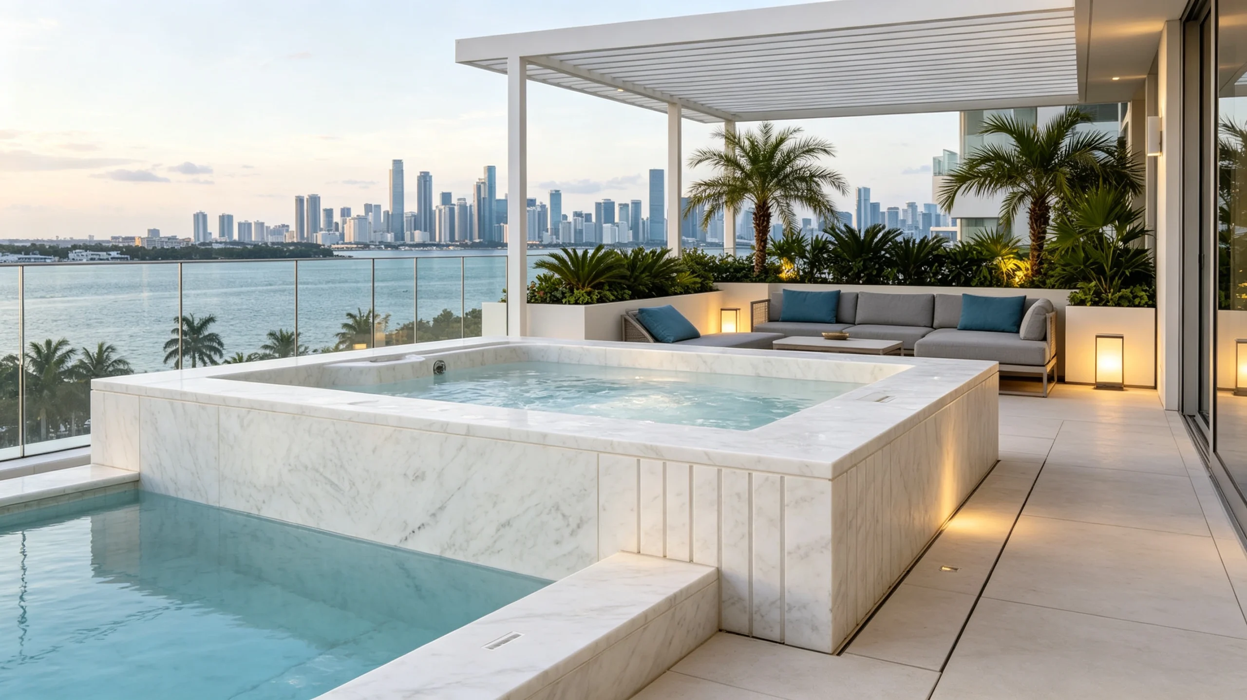 Calacatta Berrini Zucchi Stones Marble Hot-tub Surround