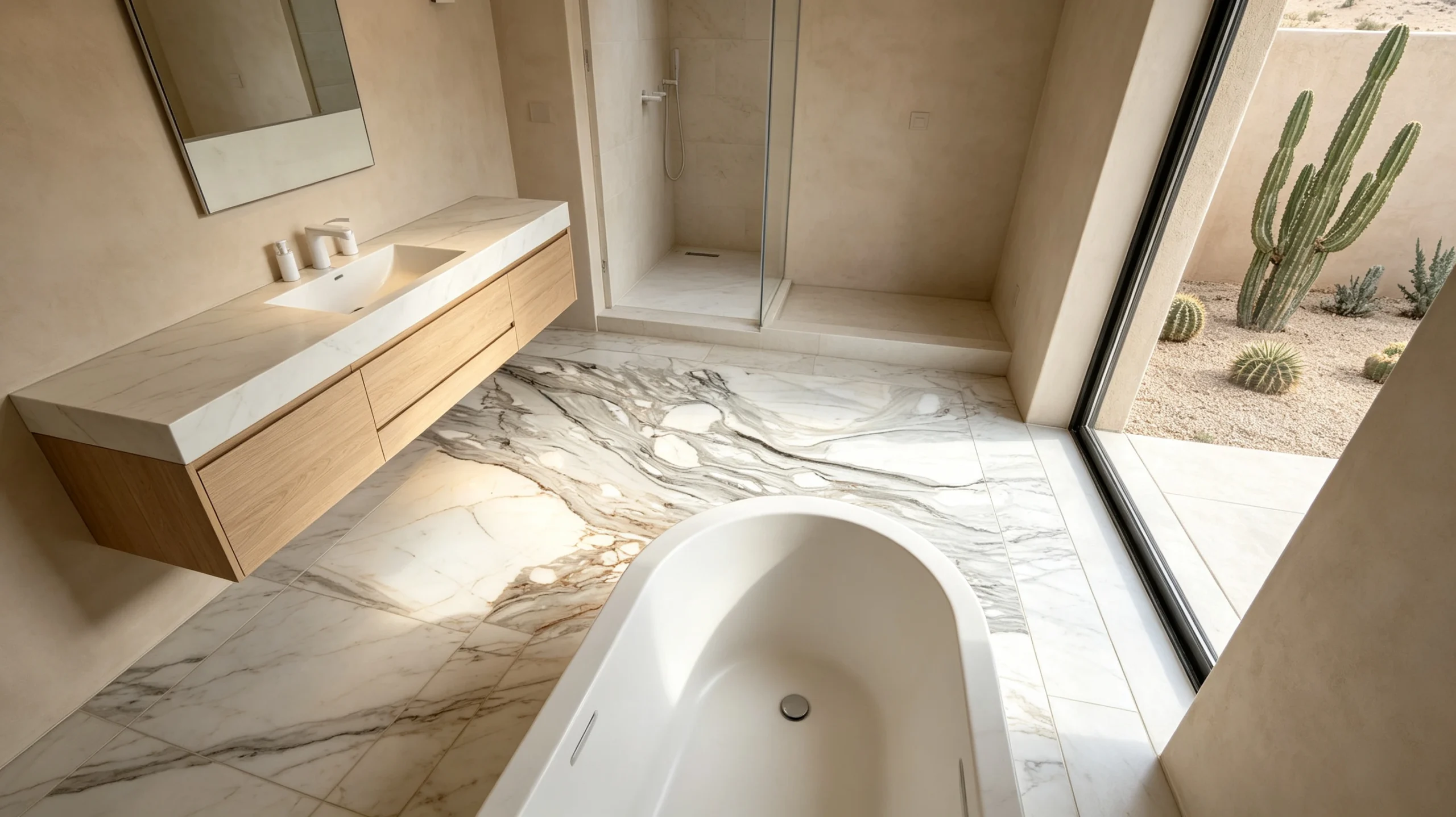 Calacatta Bettogli Rq Marble Bathroom Floor