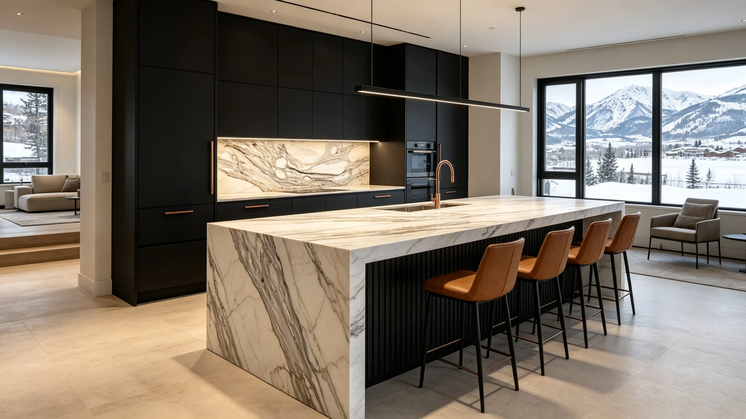 Calacatta Bettogli Rq Marble Kitchen Island