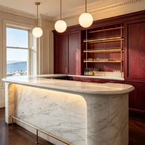 Calacatta Bianco Vitoria Stone Marble Bar