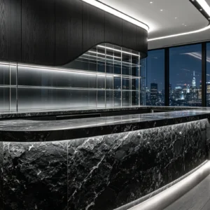 Calacatta Black Vitoria Stone Bar