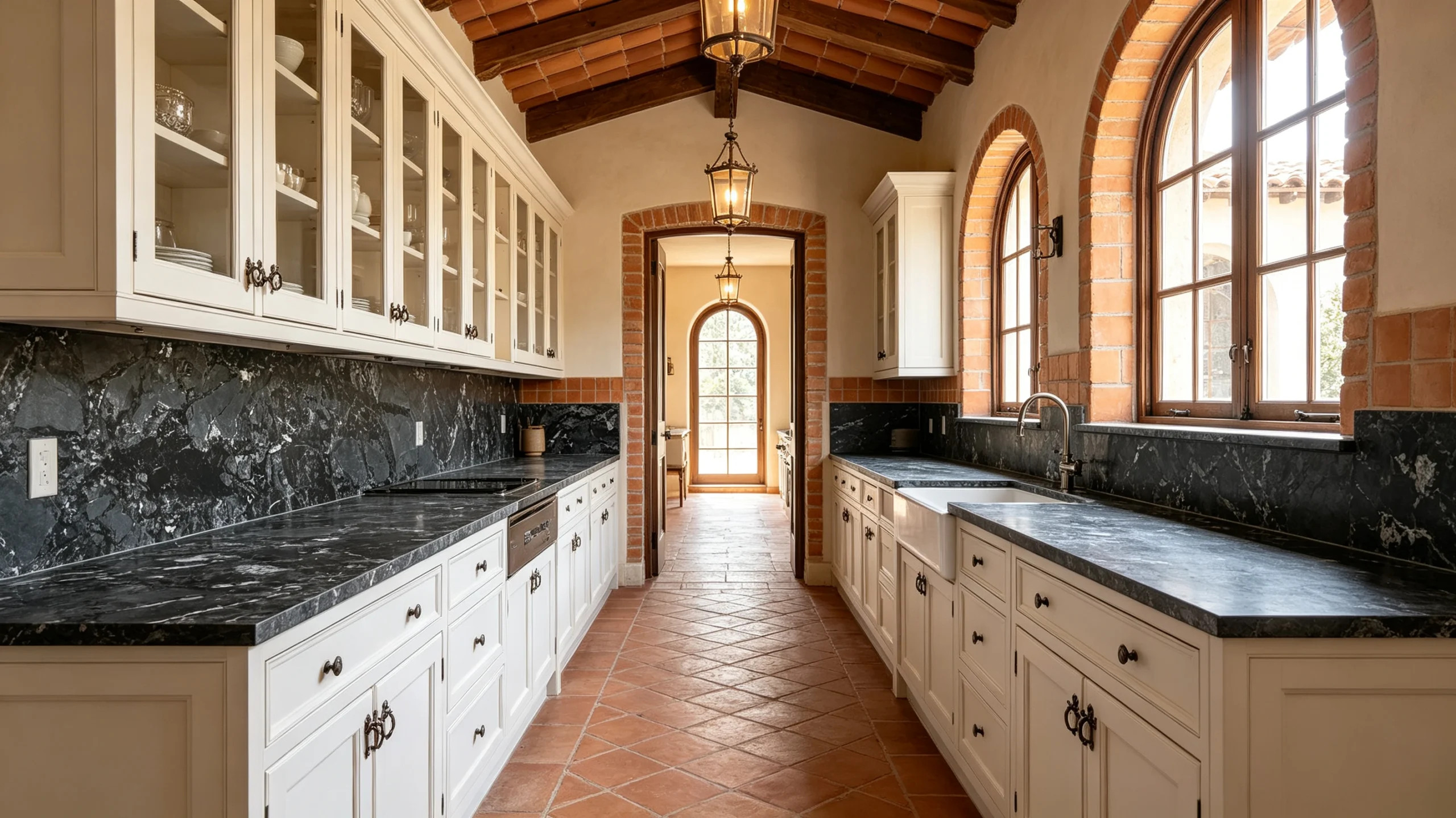Calacatta Black Vitoria Stone Butler Pantry