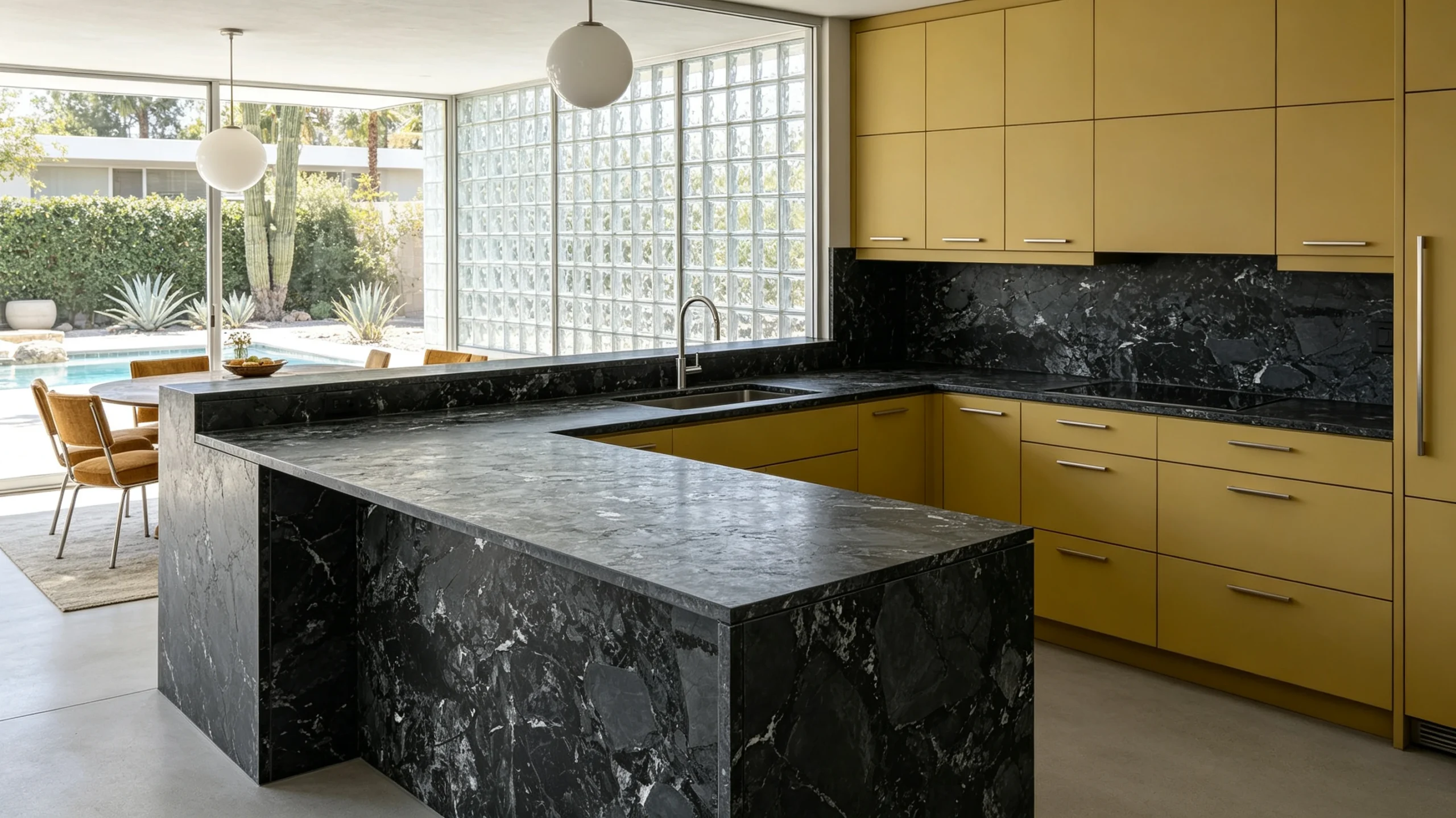 Calacatta Black Vitoria Stone Kitchen Countertop