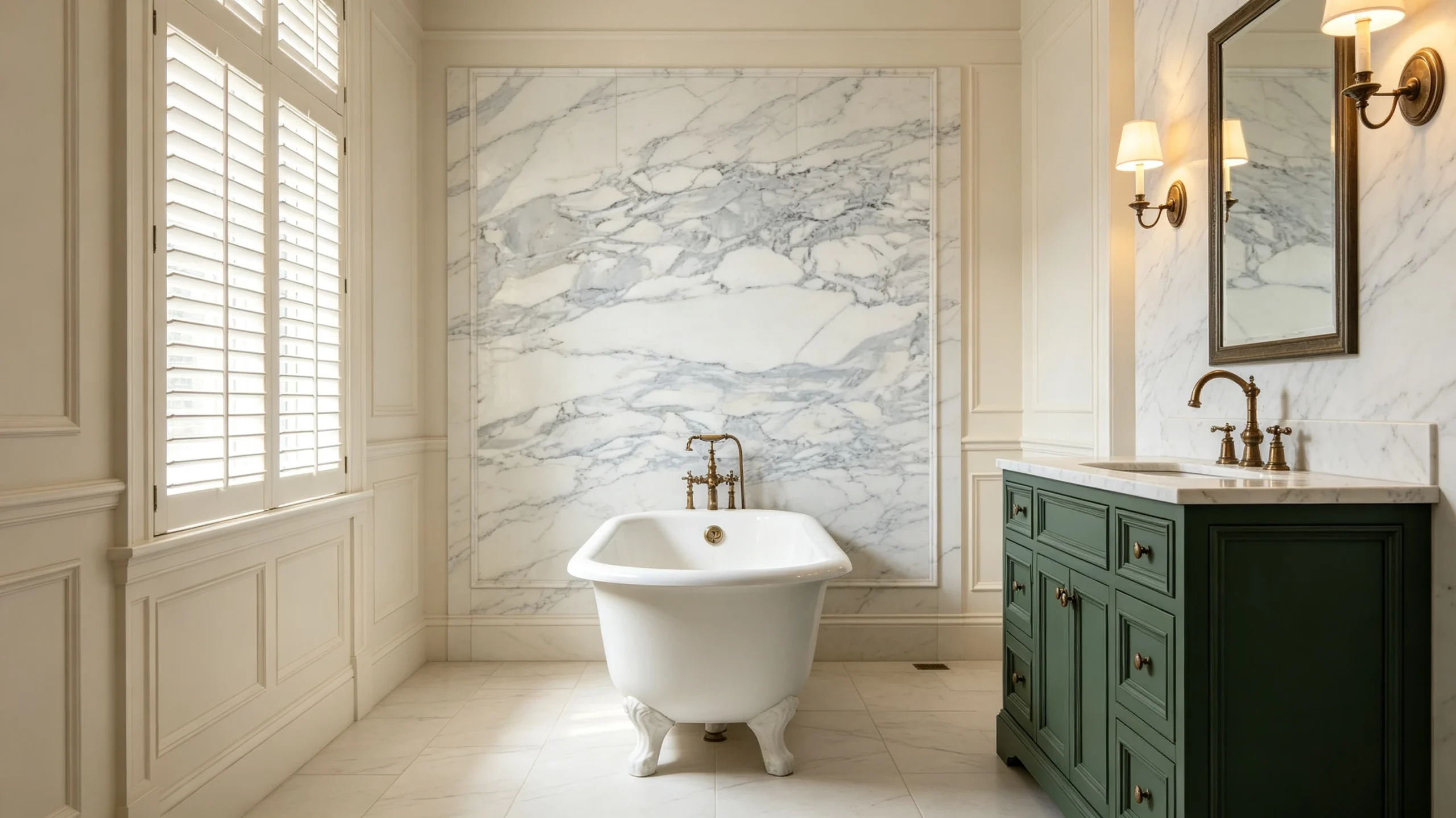 Calacatta Carrara Rq Marble Bathroom Wall