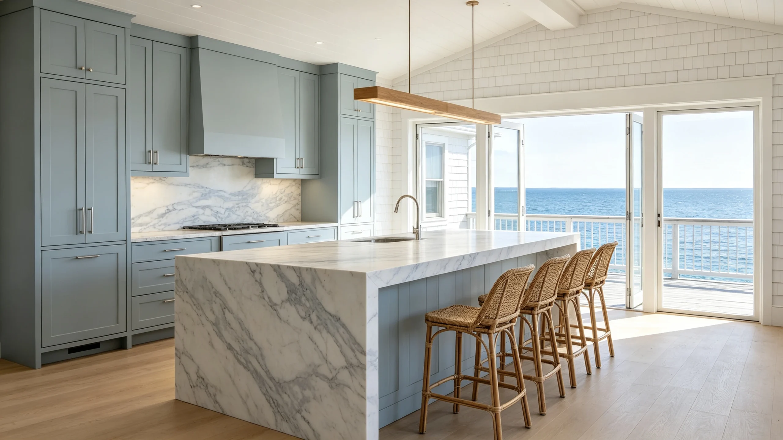 Calacatta Carrara Rq Marble Kitchen Island