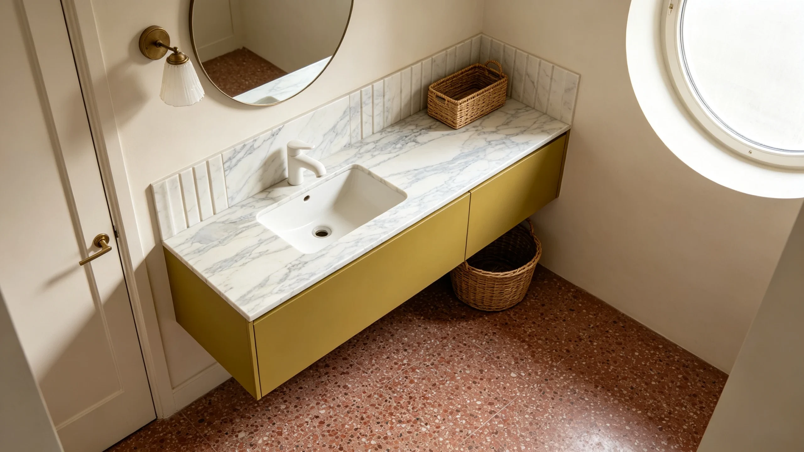 Calacatta Carrara Rq Marble Wash Station