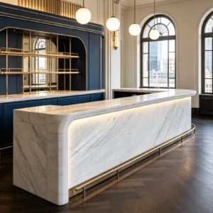 Calacatta Castelo Stone Basyx Marble Bar