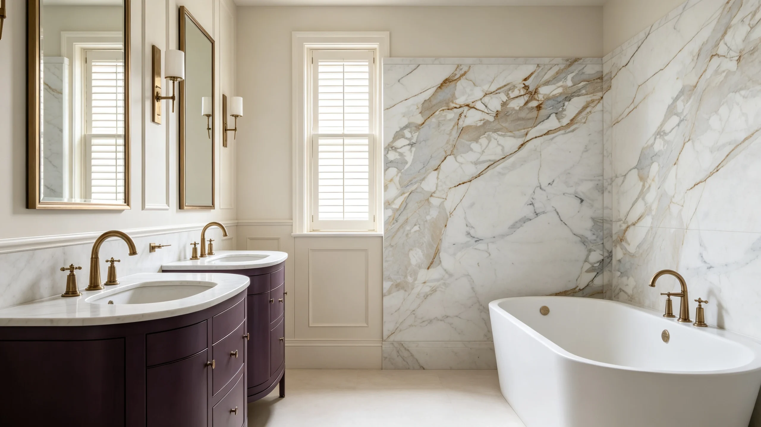 Calacatta Macchia Vecchia Honed Premium Marbl Marble Bathroom Wall