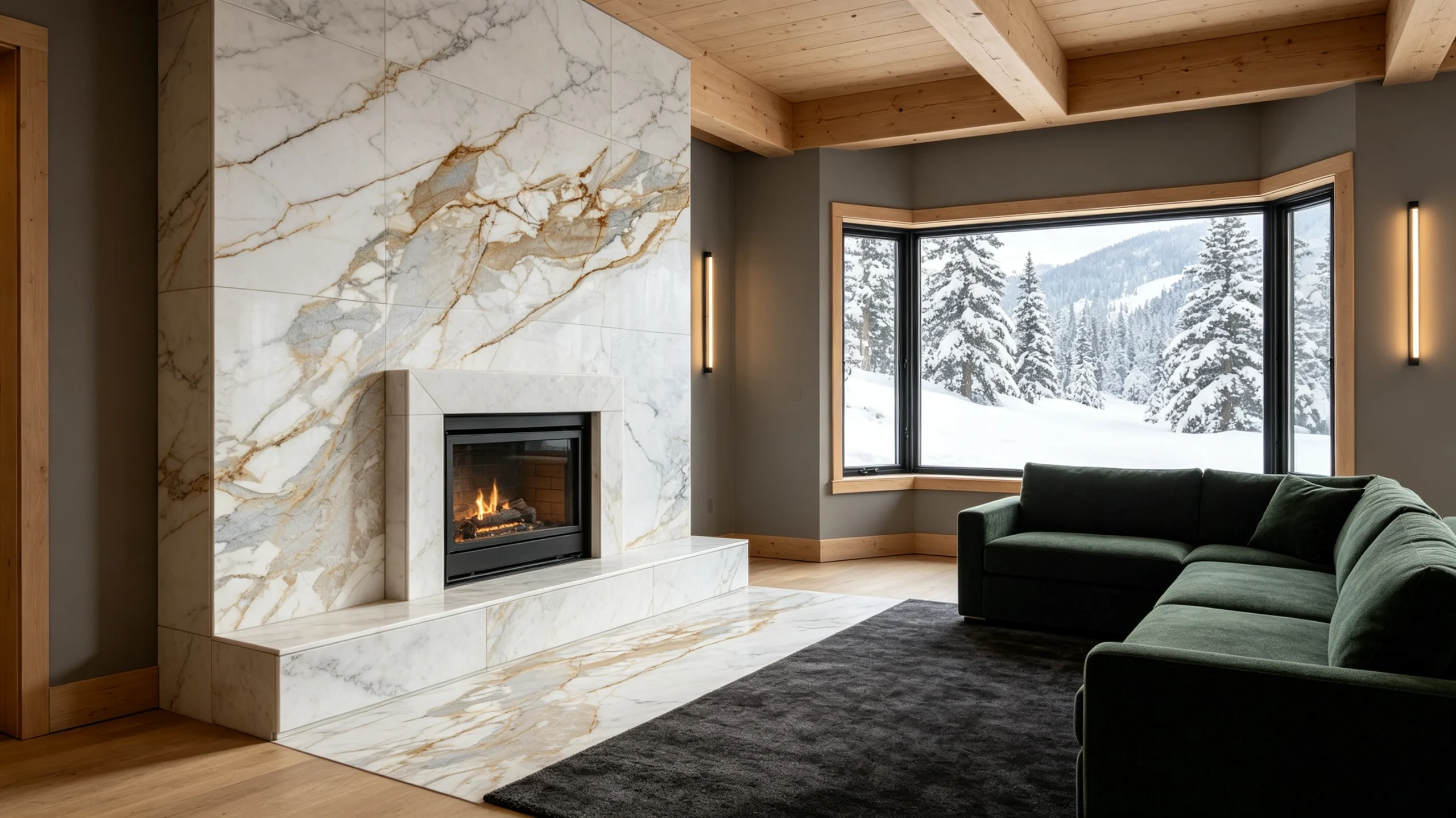 Calacatta Macchia Vecchia Honed Premium Marbl Marble Fireplace Surround