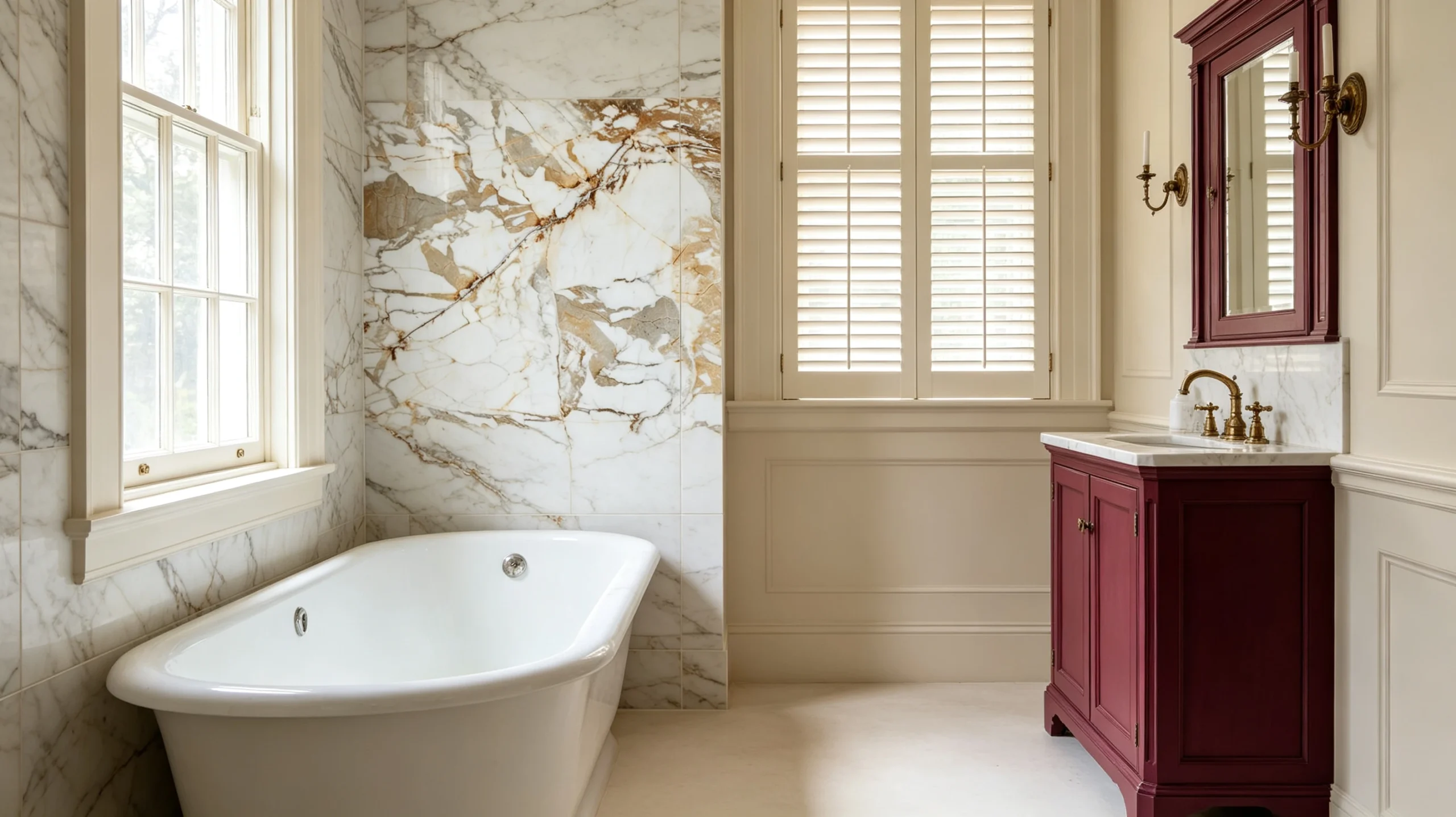 Calacatta Macchia Vecchia Rq Marble Bathroom Wall