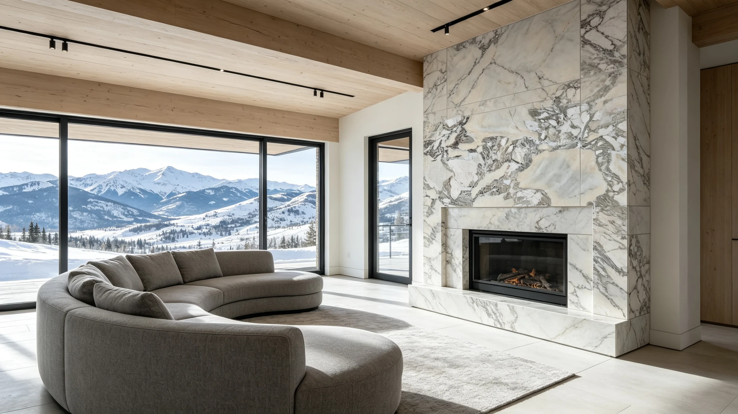 Calacatta Monet Premium Stone Basyx Marble Fireplace Surround