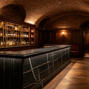 Calacatta Sahara Noier Honed Premium Stone Ba Marble Bar