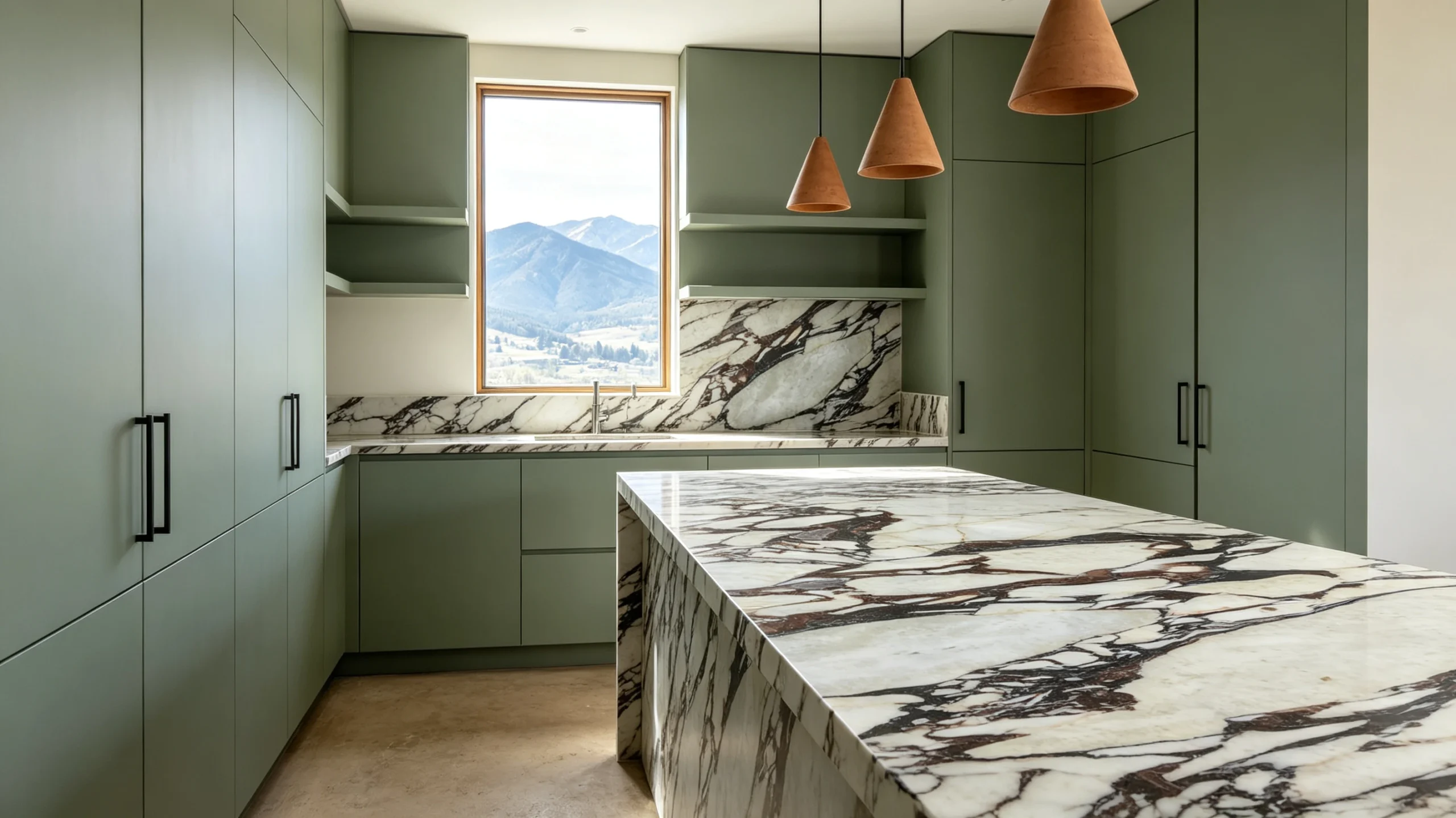 Calacatta Viola Rq Marble Butler Pantry