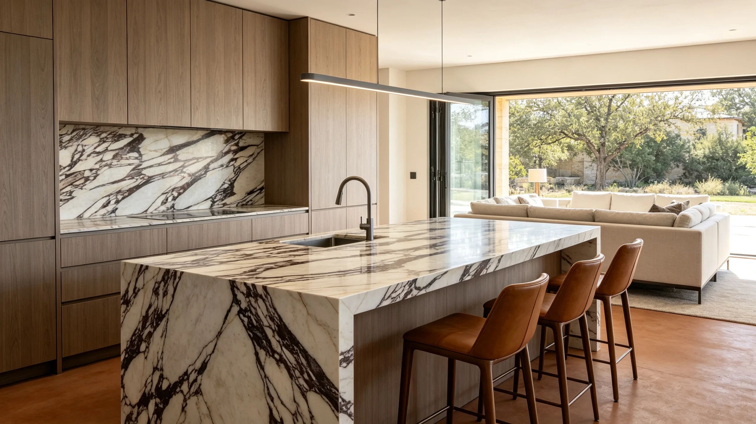 Calacatta Viola Rq Marble Kitchen Island