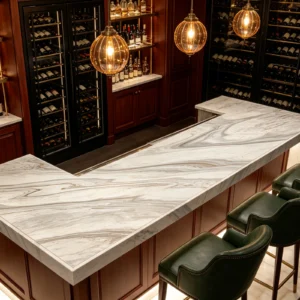 Calacatta White Diamond Stone Basyx Marble Bar