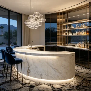 Canna White Marble Bar