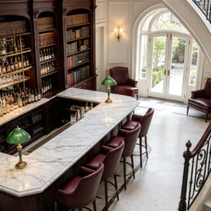 Carrara Silver Marble Bar
