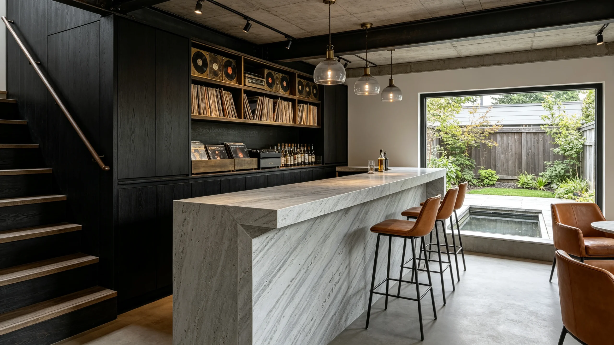 Classic Gray Zucchi Stones Marble Bar